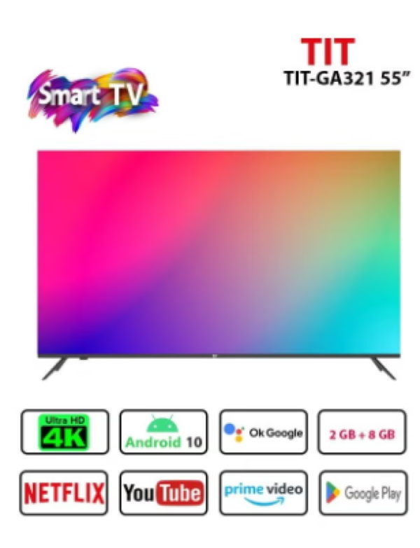 شاشة 55 بوصة TIT سمارت 4K موديل TV55GA321
